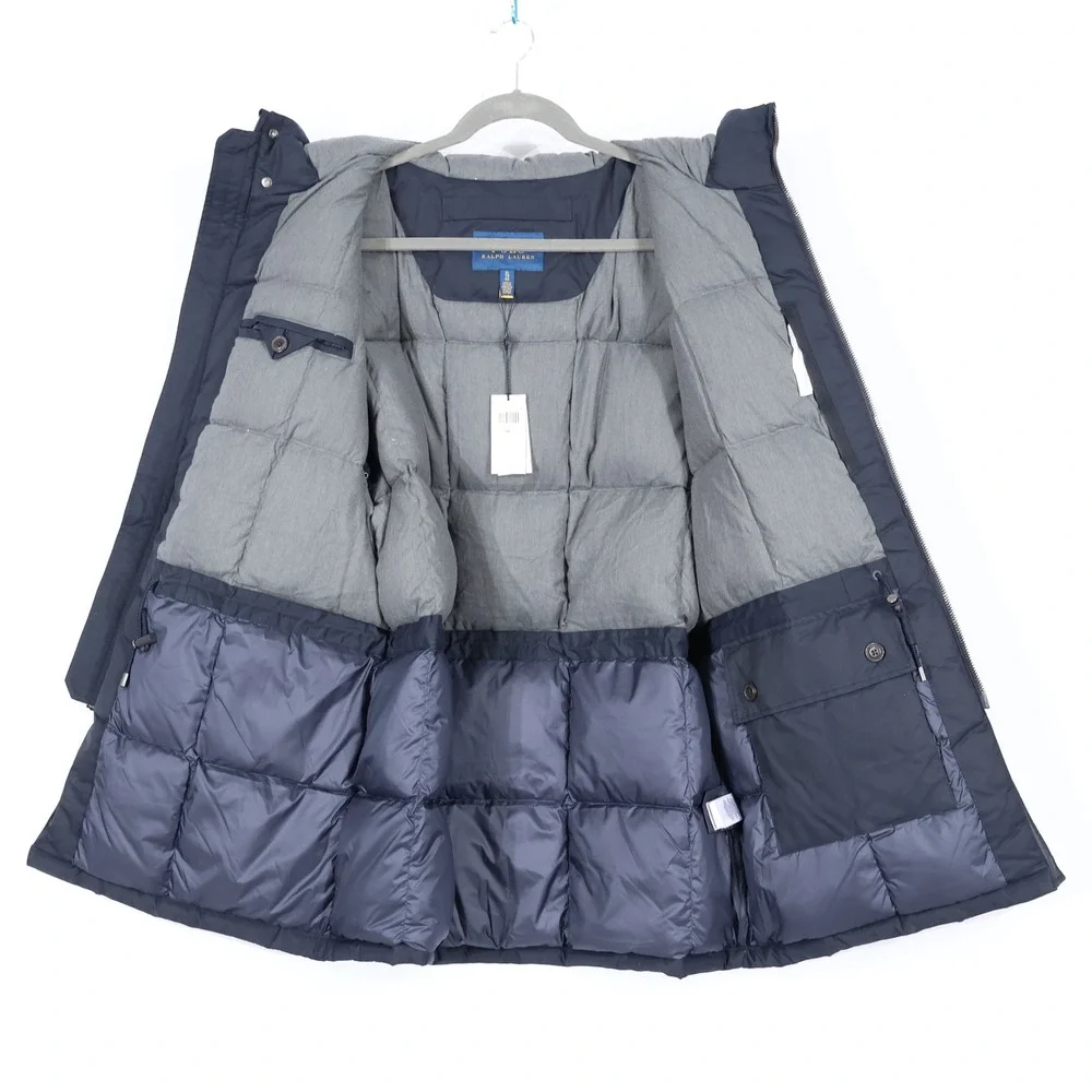 Polo Ralph Lauren Parka Men XL Blue Down Hooded Utility Jacket $598 NWT